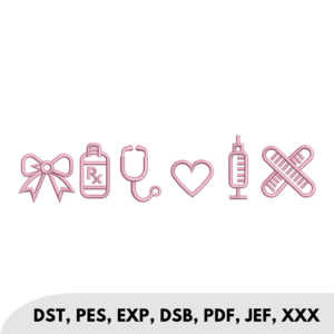 Medical Icons Stethoscope Bandage Cute Bow