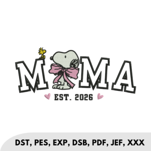 Snoopy MAMA Applique EST 2026