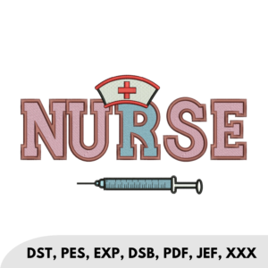 NURSE iron-on Patch - Bandage Medicine Medical Syringe