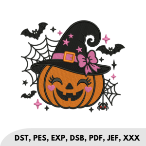 Pumpkin Wearing Witch Hat