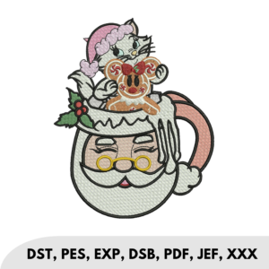 Christmas motif with a Santa mug
