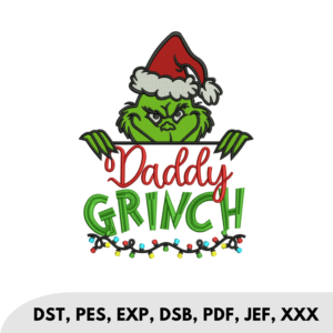 Dady GRINCH and a string of Christmas Lights