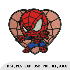 Chibi Spider Man in Side Heart