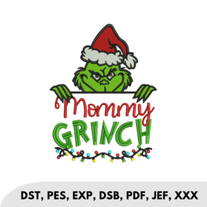 Mommy GRINCH and a string of Christmas Lights