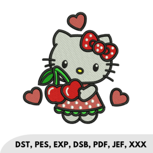 Hello Kitty holding cherries